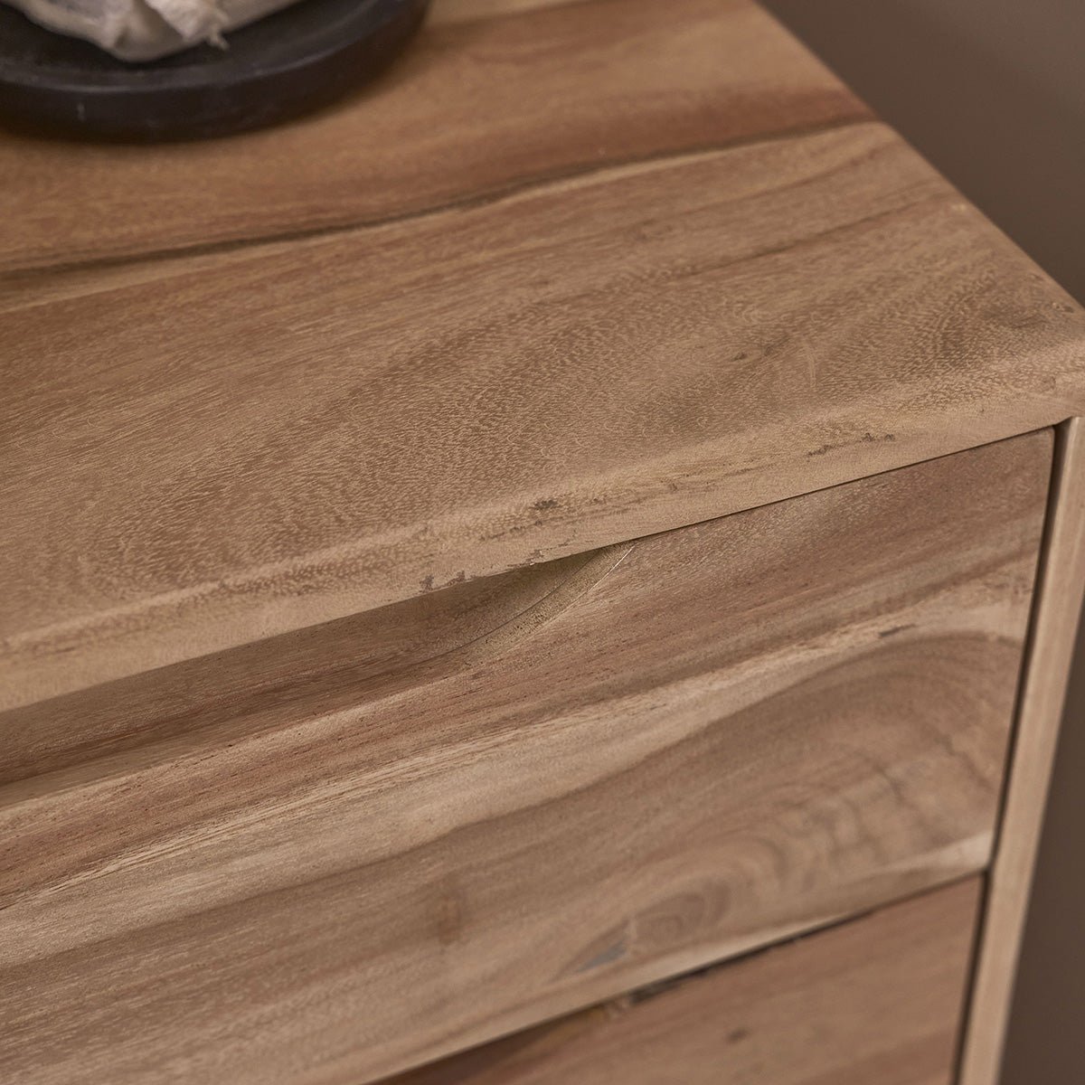 Commode en acacia massif SAMSO couleur unique, BERAH GETAH