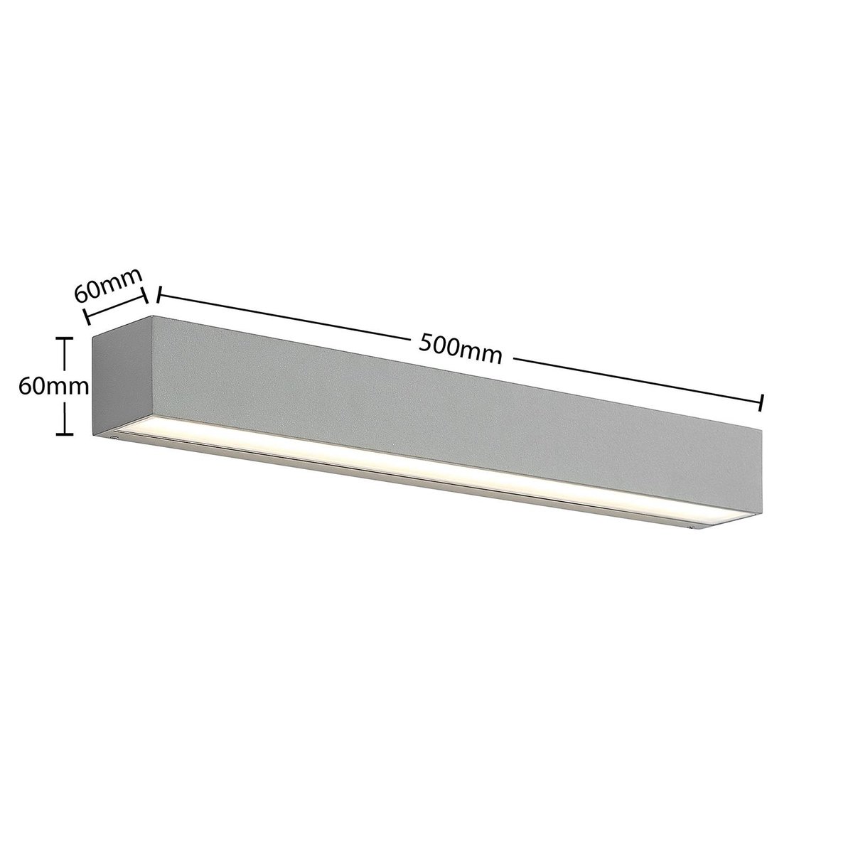 Applique extérieure en aluminium moderneLED argent, LUCANDE