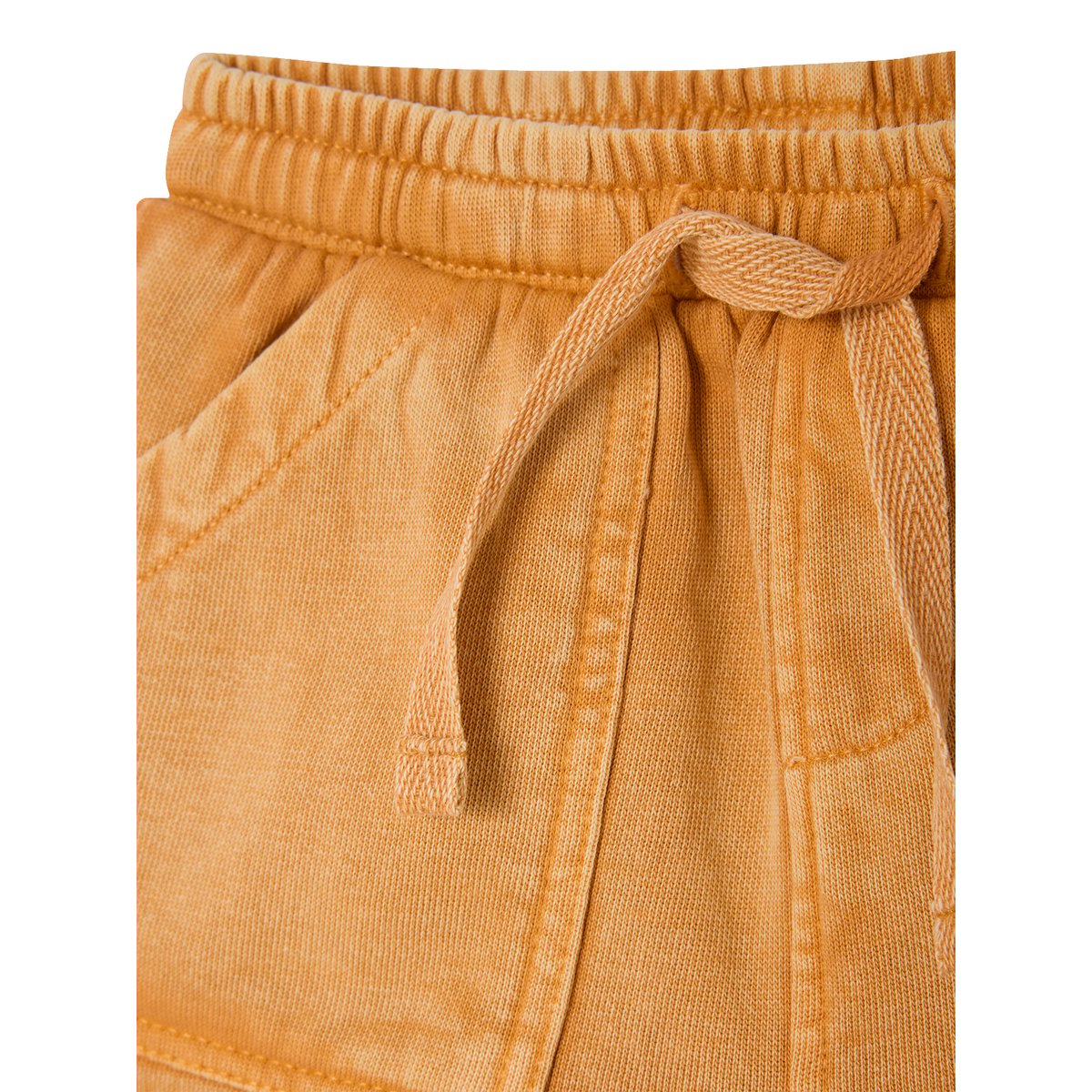 Short en molleton effet vintage bébé ocre, VERTBAUDET