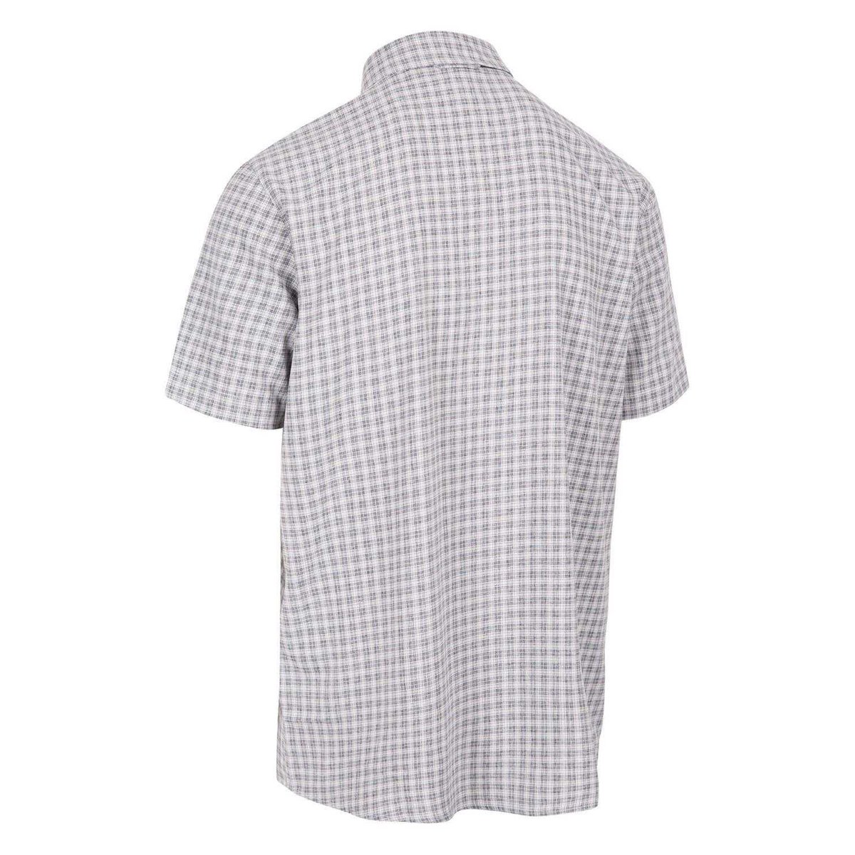 Chemise manches courtes motif/style à carreaux GILCRUX blanc, TRESPASS