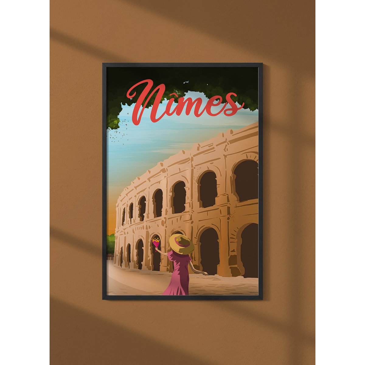 Affiche ville Nîmes blanc, L'AFFICHERIE
