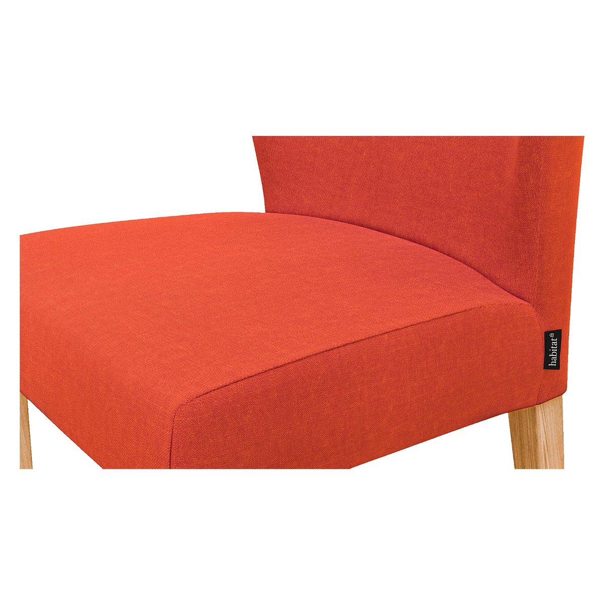 Lot de 2 chaises en tissu et chêne massif VALENTINA orange, HABITAT
