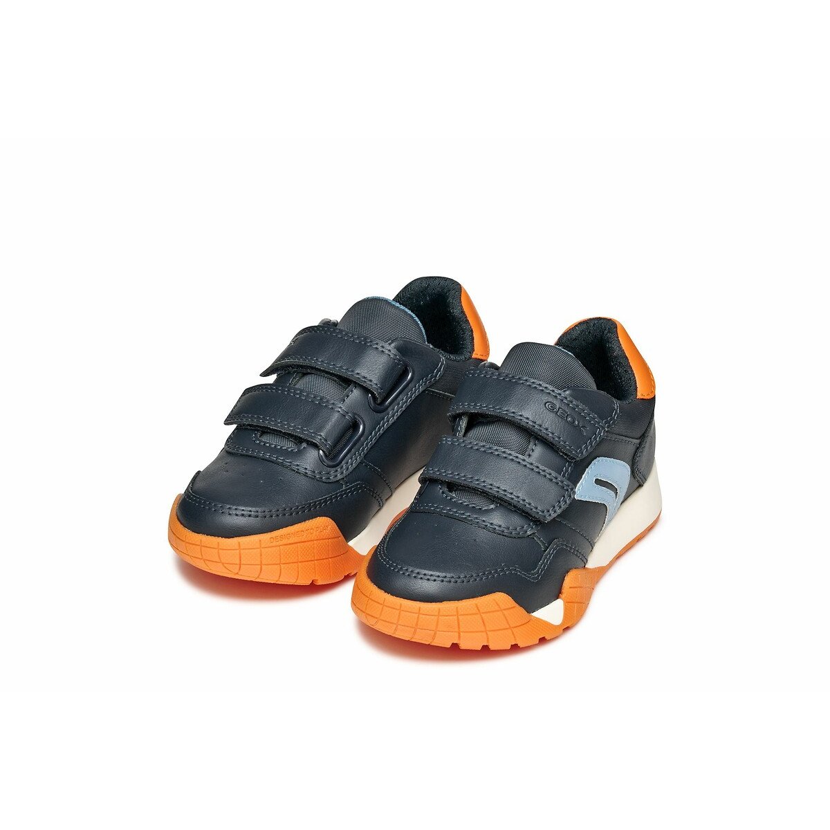 Zapatillas con velcro transpirables Rann-E azul marino/naranja, GEOX