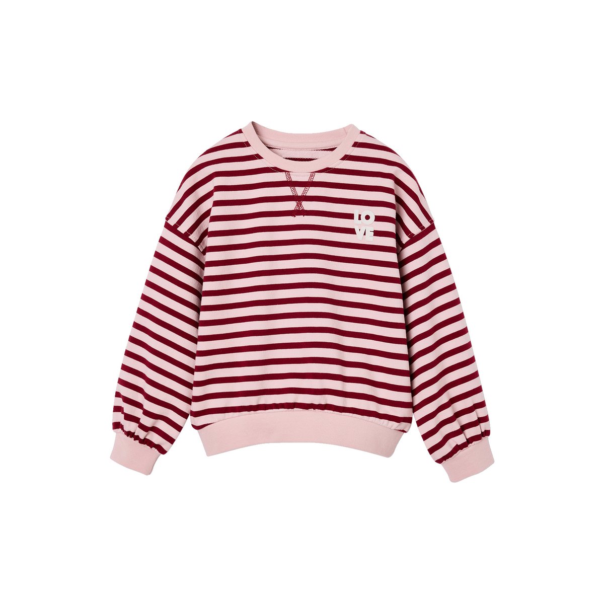 Sweat manches longues rouge, VERTBAUDET