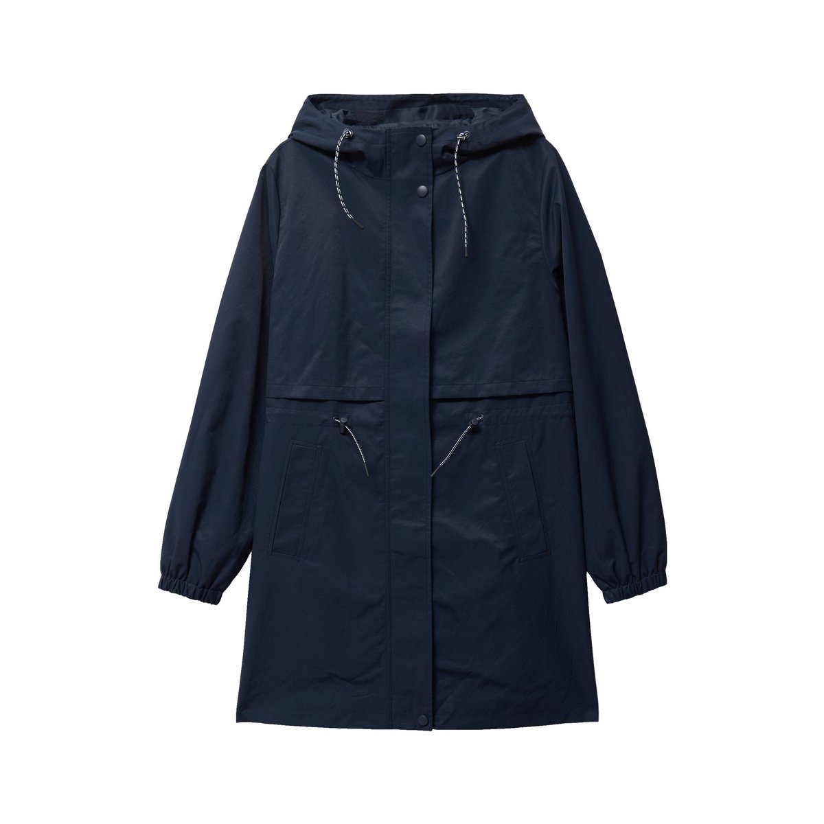 Parka à capuche taille ajustable bleu marine, CACHE CACHE
