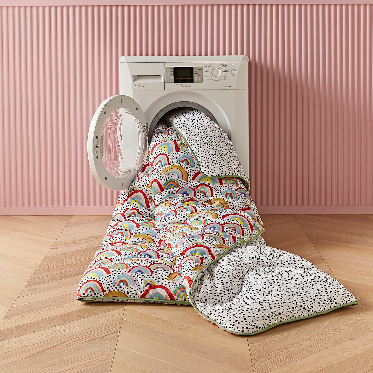 Eleanor Bowmer 10.5 Tog Rainbow Coverless Duvet and Pillowcase Set multi-coloured, NIGHT LARK
