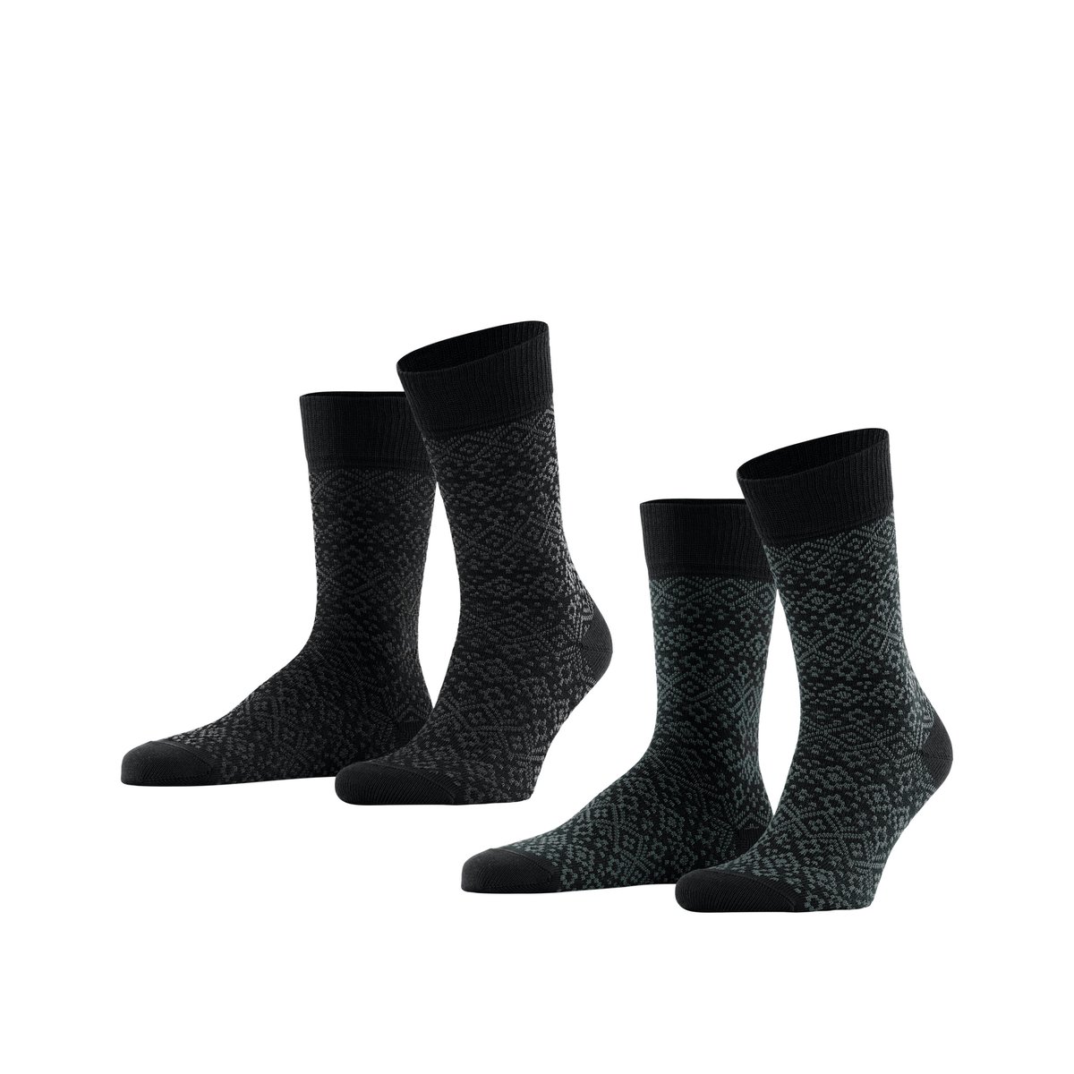 Chaussettes Fair Isle 2-Pack Opaque variations de couleur, ESPRIT
