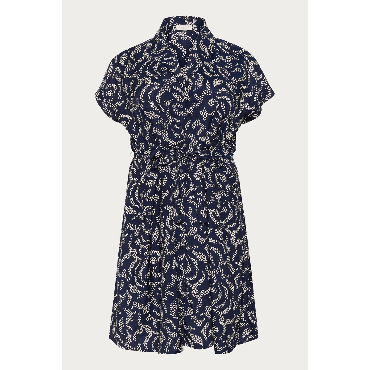 Dress bleu midnight marine lace print, KAFFE CURVE