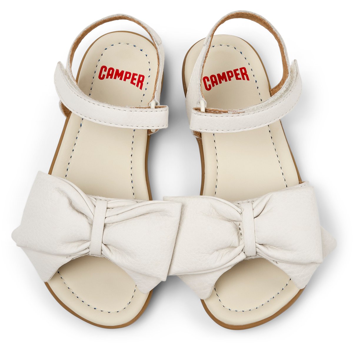 Sandales Right cuir blanc naturel, CAMPER