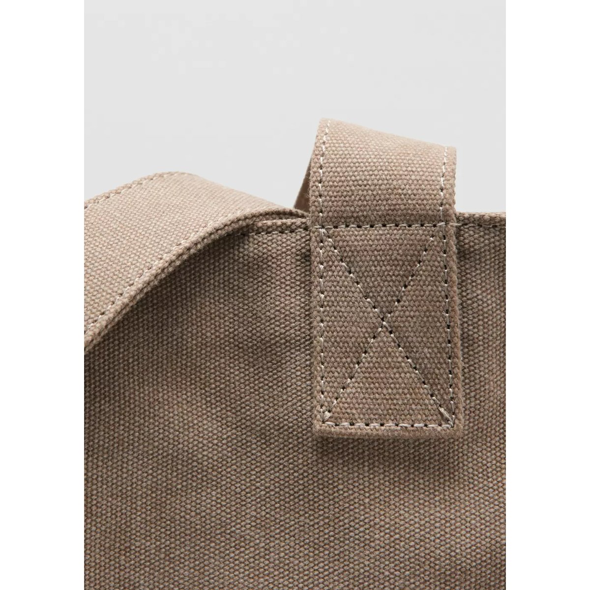 Sac cabas en coton beige, MANGO MAN
