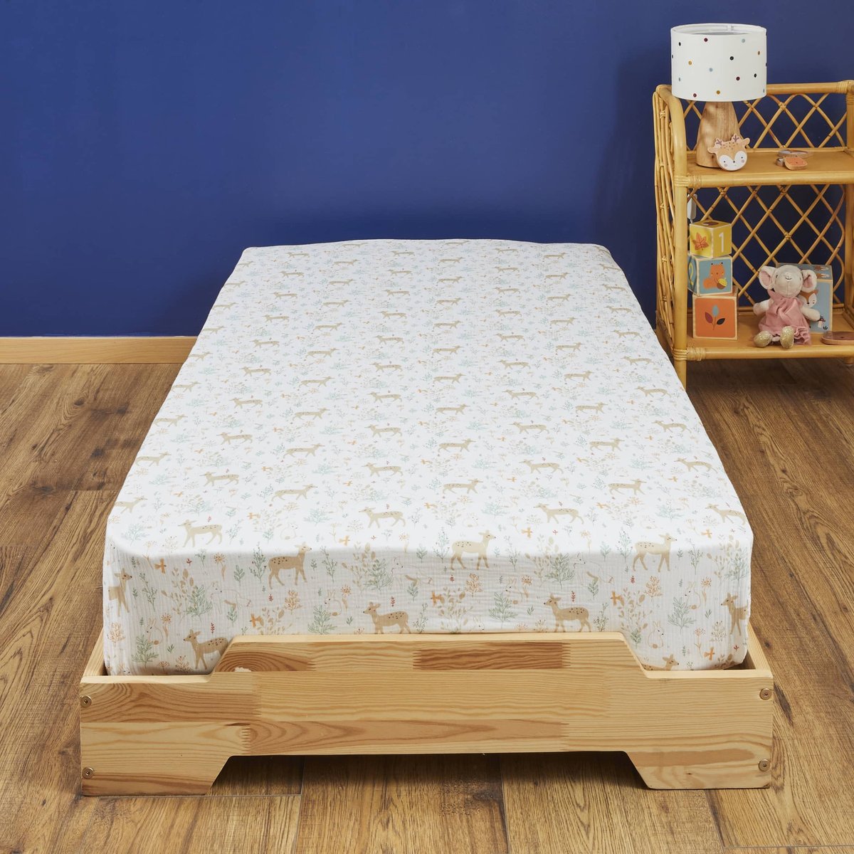 Drap housse double gaze rectangulaire Roxane pour bébé multicolore, LES MATELAS DE MORPHEE
