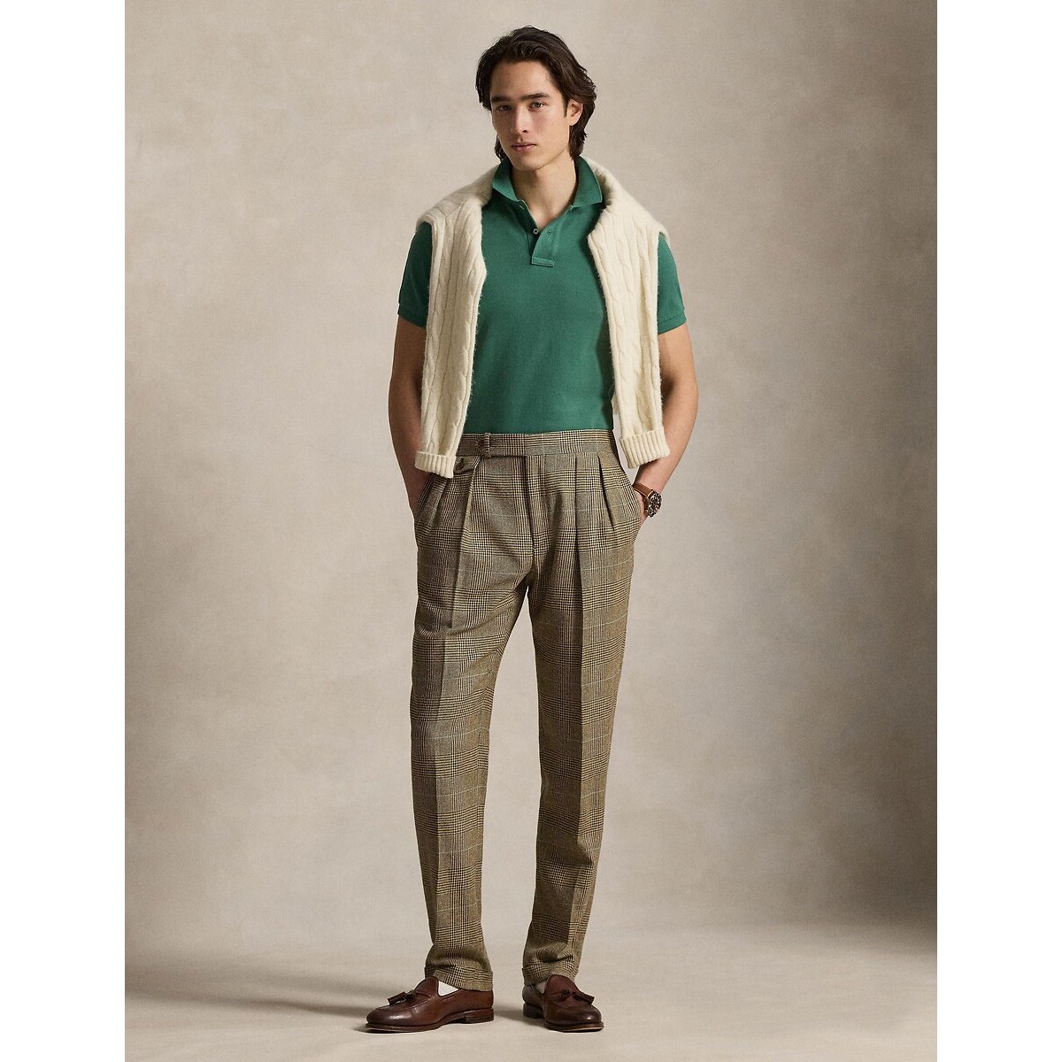 Polo iconique en coton piqué vert, POLO RALPH LAUREN