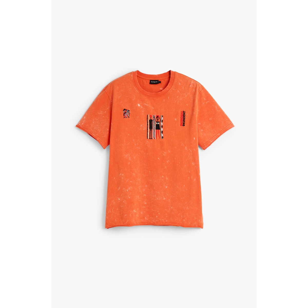 T-shirt imprimé orange, DESIGUAL