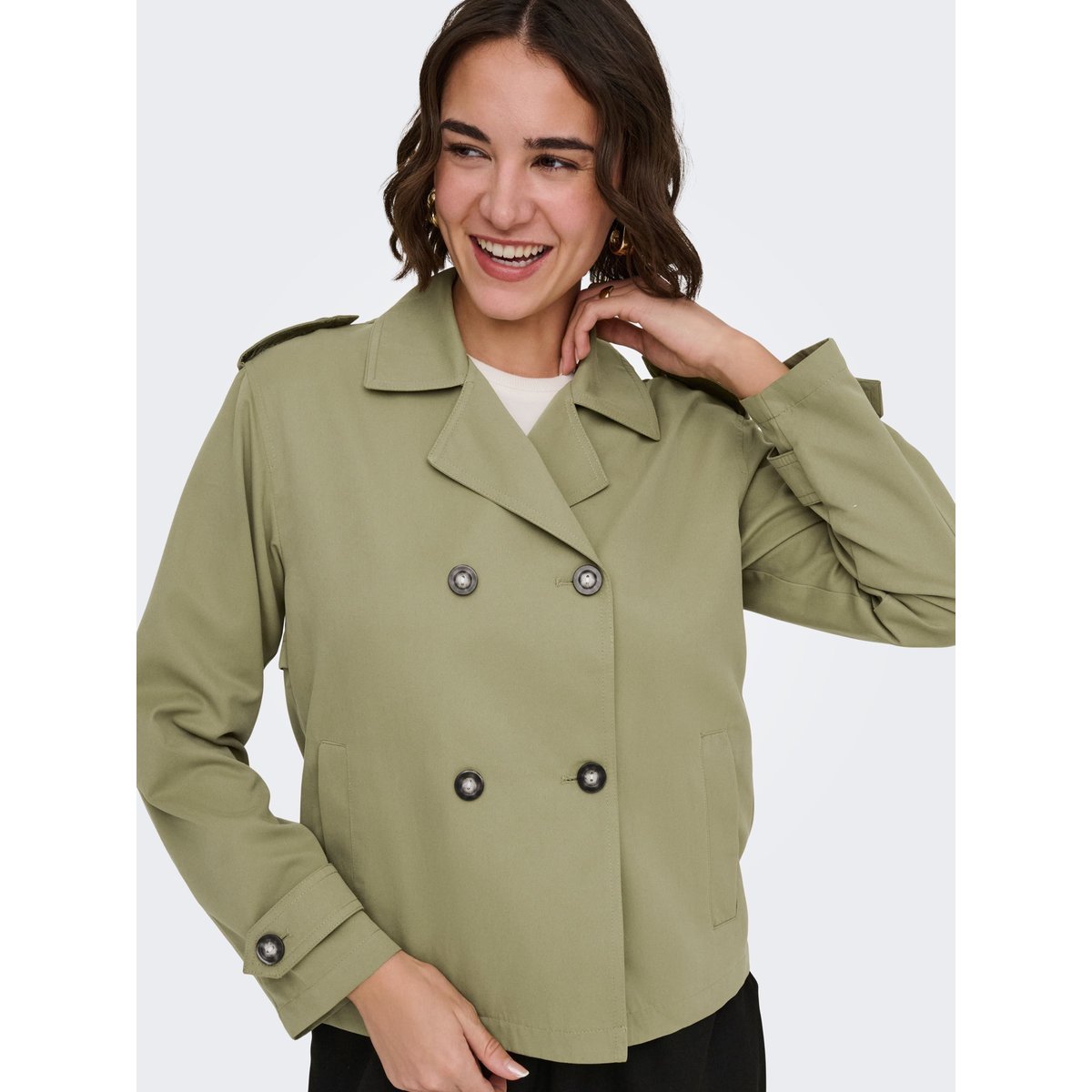 Trench Coat aloe, ONLY