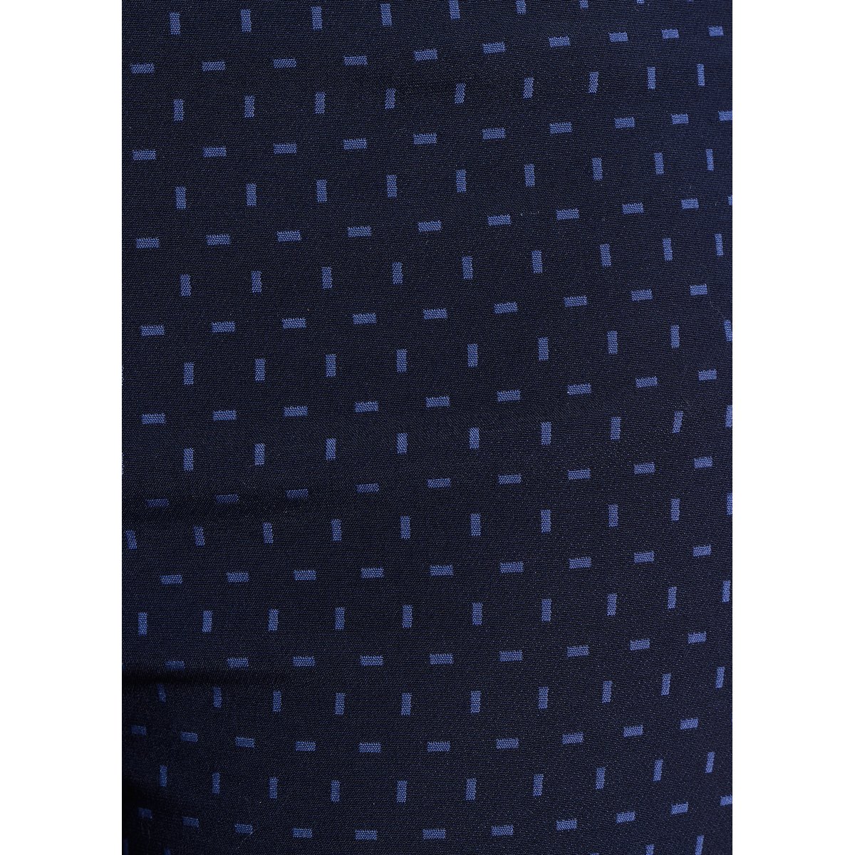 Pantalon flare en jacquard marine/mauve, LA FEE MARABOUTEE