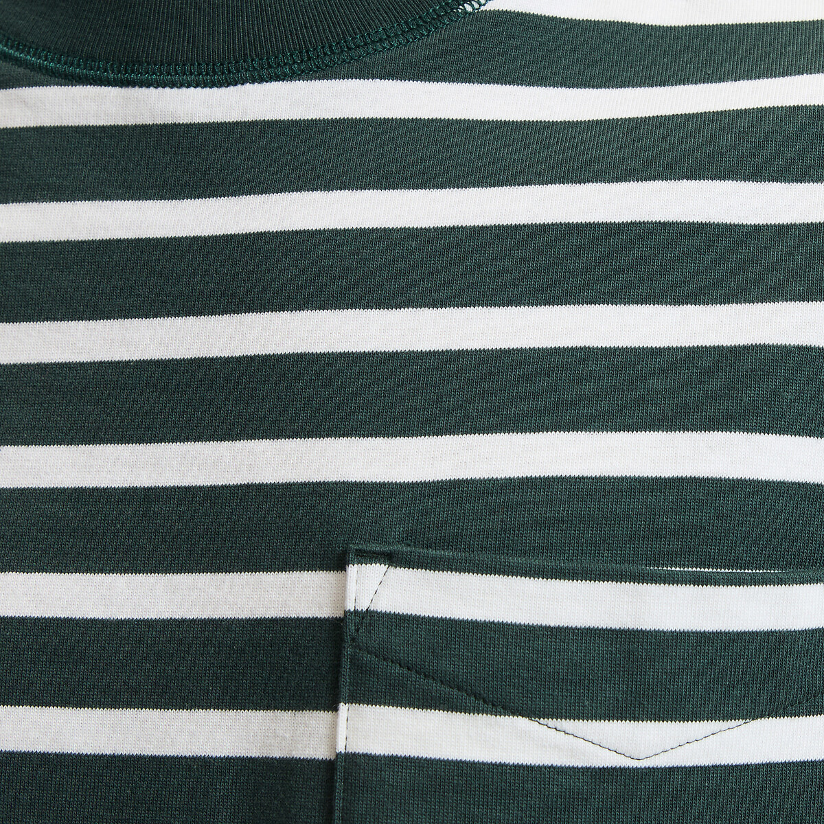 T-shirt oversize alla marinara verde rigato bianco, LA REDOUTE COLLECTIONS