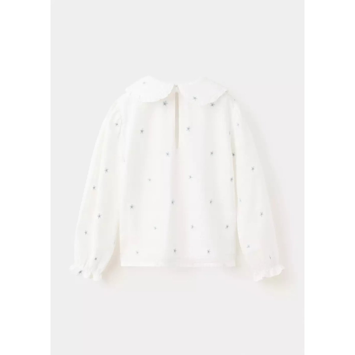 Blouse 100 % coton avec broderies florales blanc cassé, MANGO BABY