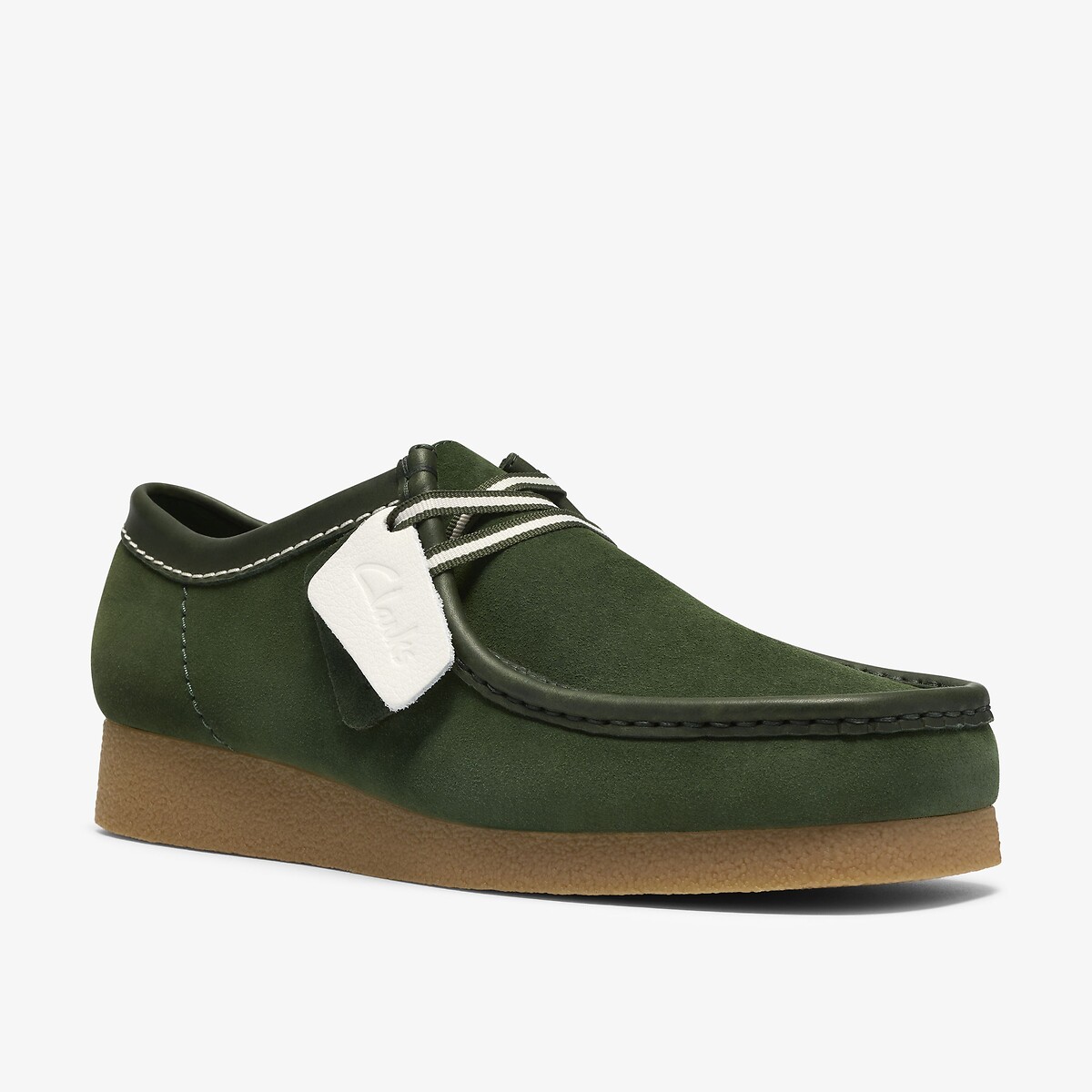 Derbies en cuir vert foncé, CLARKS