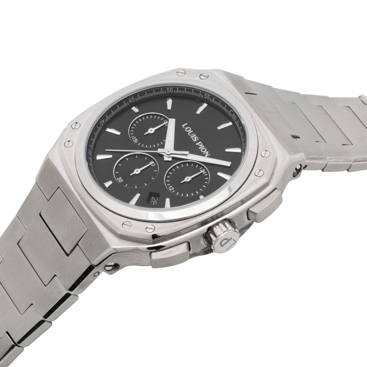 Montre Analogique  ETHAN argenté noir argenté, LOUIS PION