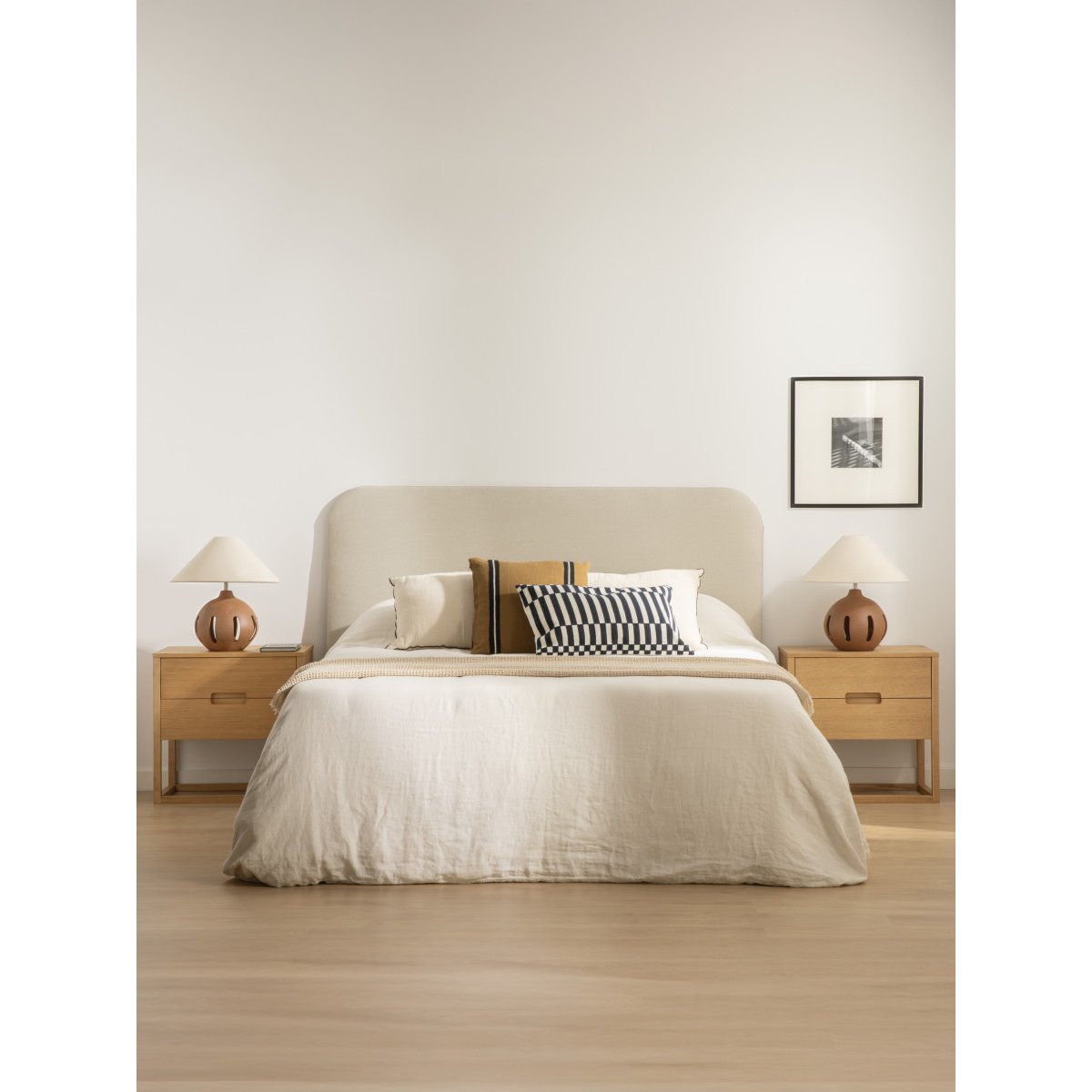 Tête de lit Rembourrée - COLINE beige, KENAY