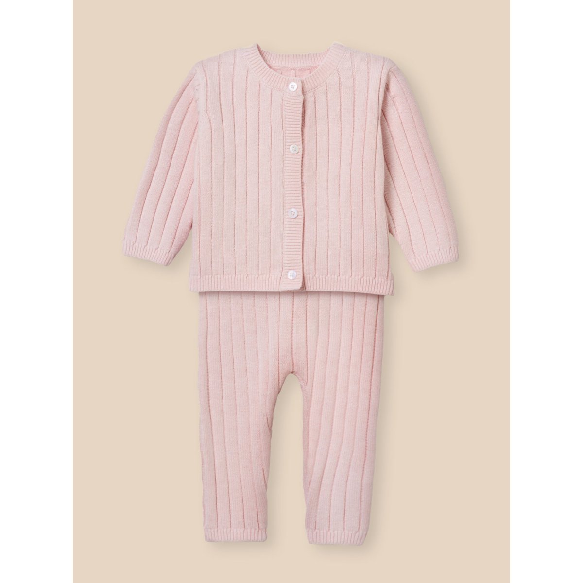 Ensemble coton biologique et laine rose doux, CYRILLUS