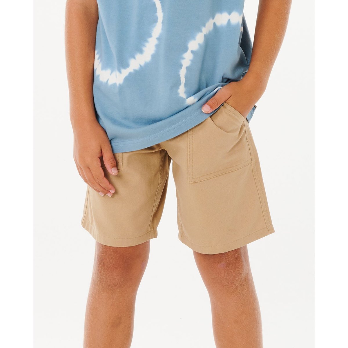 Boardshort STREAMLINE OFFSET VOLLEY sable kaki, RIP CURL