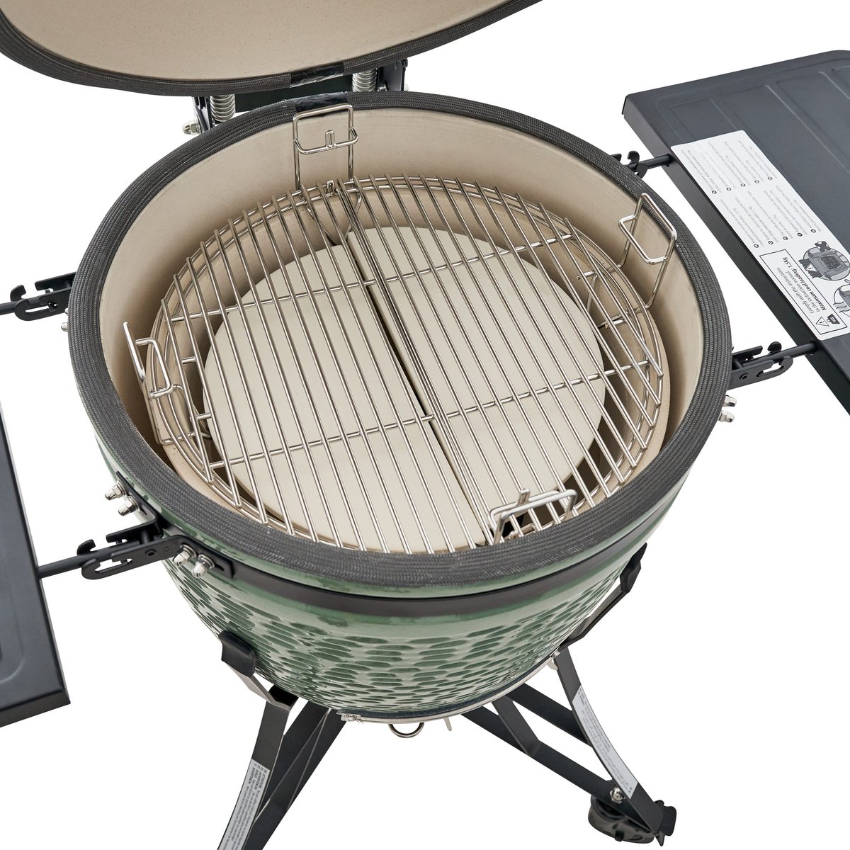Barbecue en céramique, KAMADO vert, noir, NATERIAL