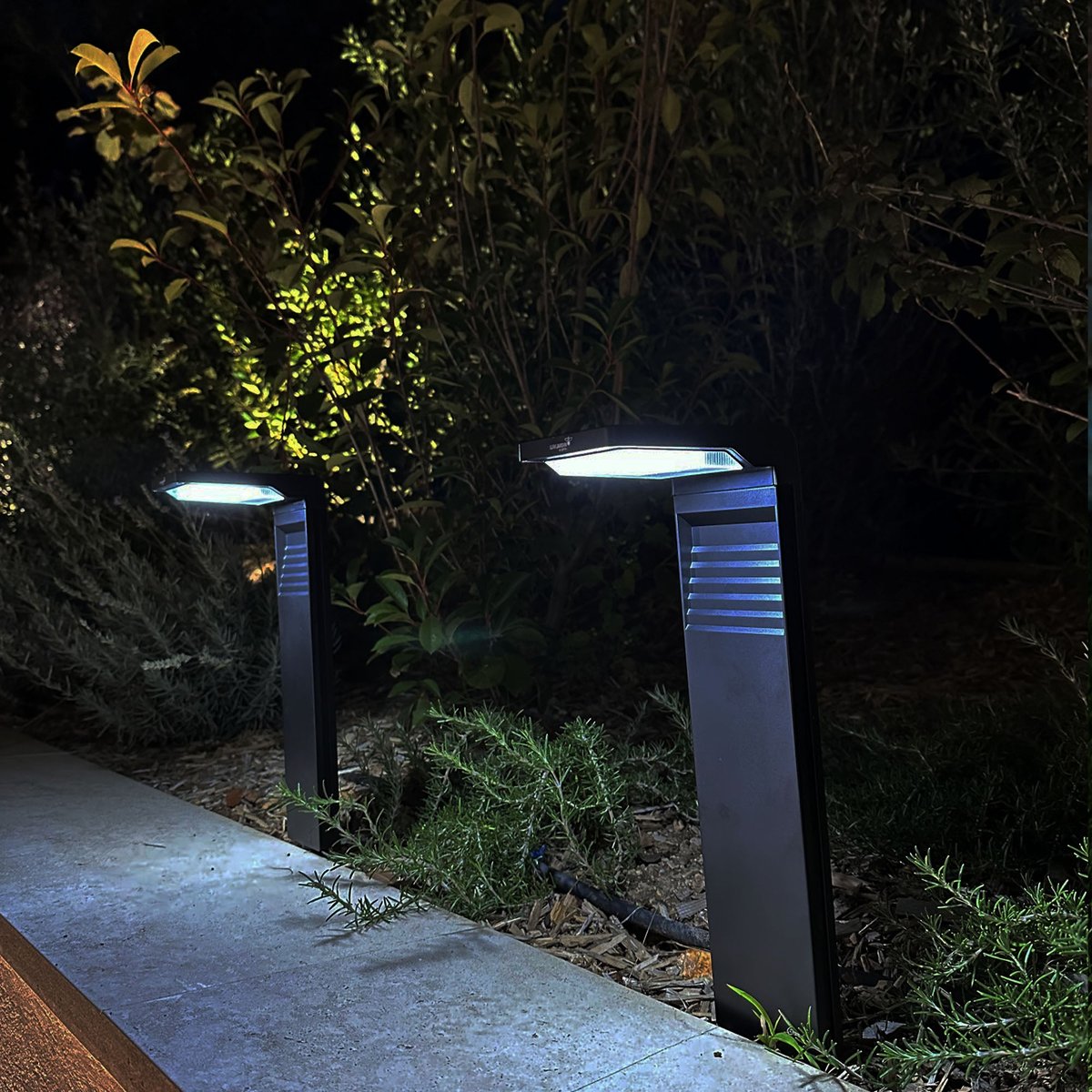 Lot de 2 Potelets solaires 2x OSTRY noir, LUMISKY