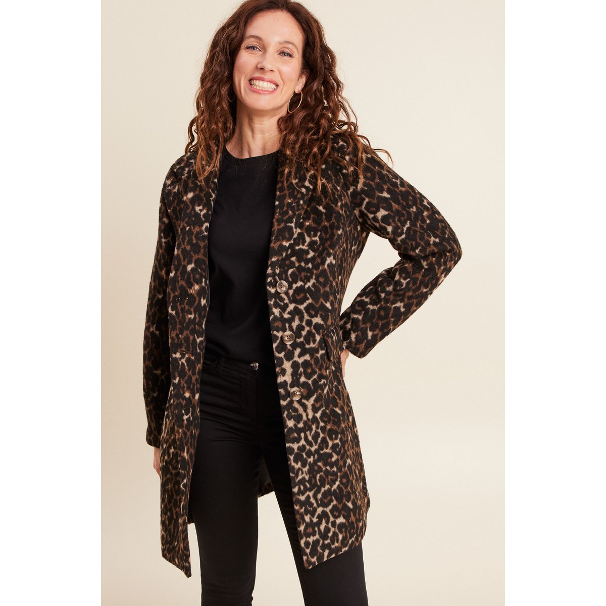 Manteau doublé creme, BREAL