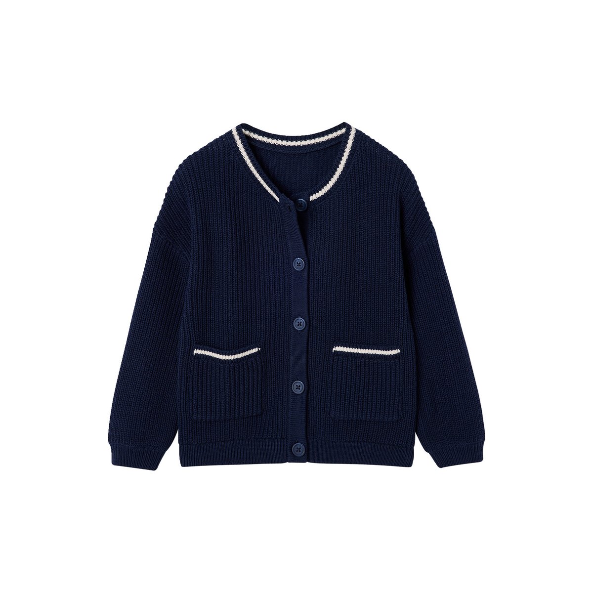 Gilet manches longues marine, VERTBAUDET
