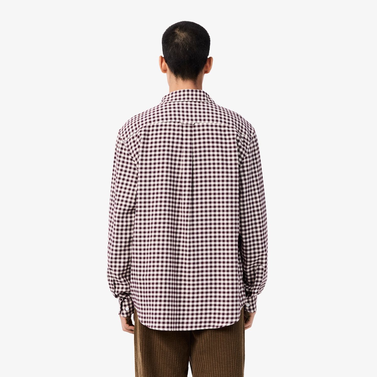 Chemise flanelle à carreaux regular fit beige-dcme, LACOSTE