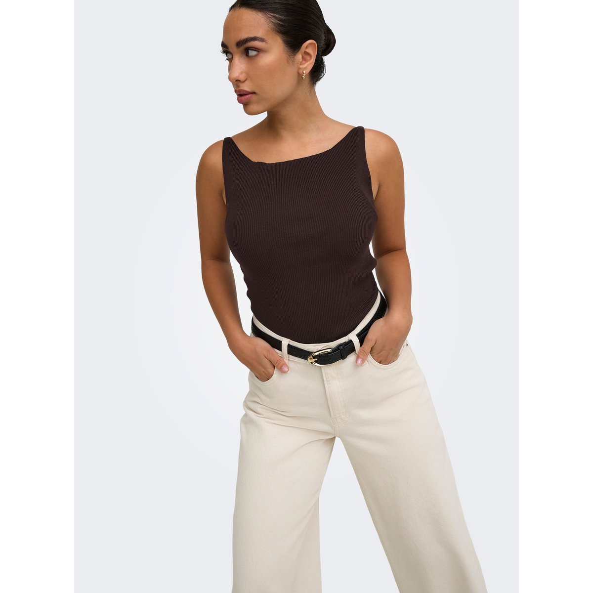Top marron - coffee bean 1, JDY