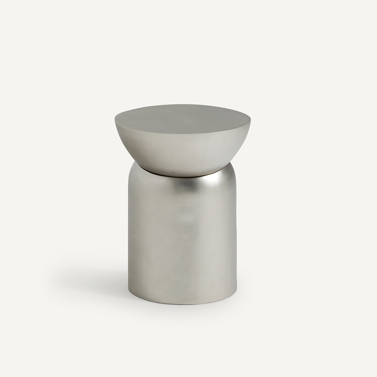 Bout de canapé fonte aluminium, Fraulino aluminium satiné, AM.PM