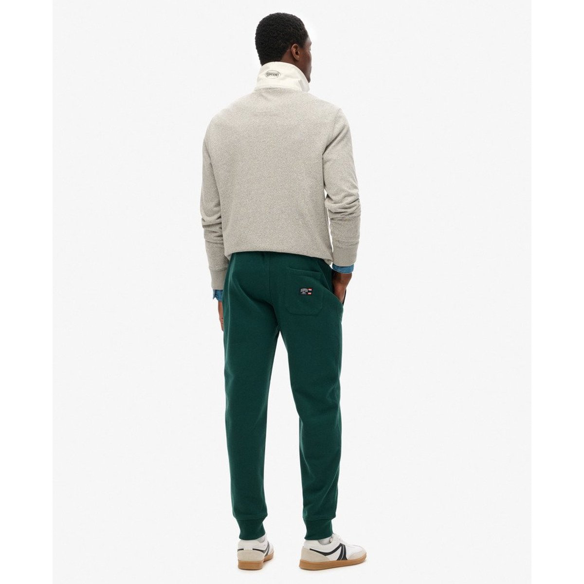 Jogging Essential Logo Semi-Brossé vert pinède foncé, SUPERDRY