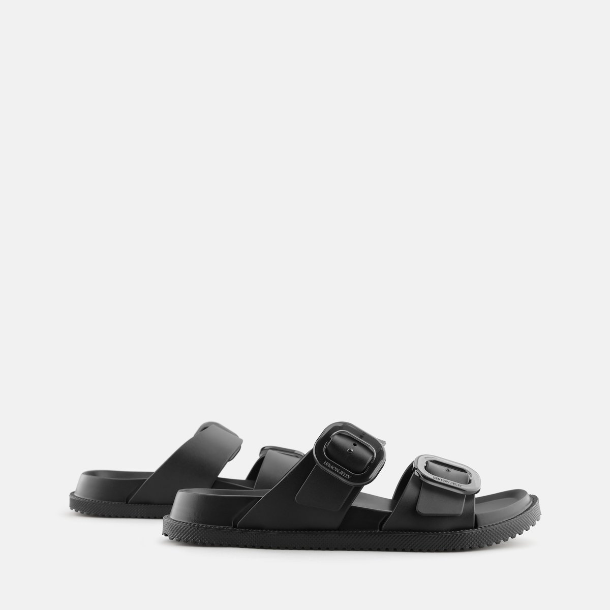 Sandales avec double buckles ELISE LILOU noire, LEMON JELLY