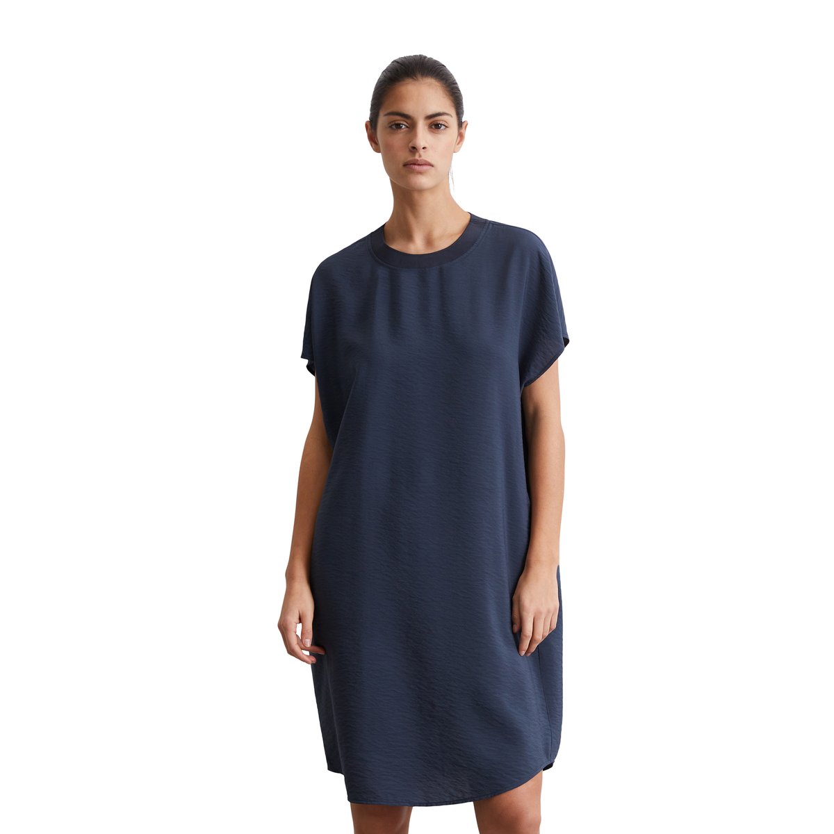 Robe relaxed avec structure crinkle bleu foncé, MARC O'POLO