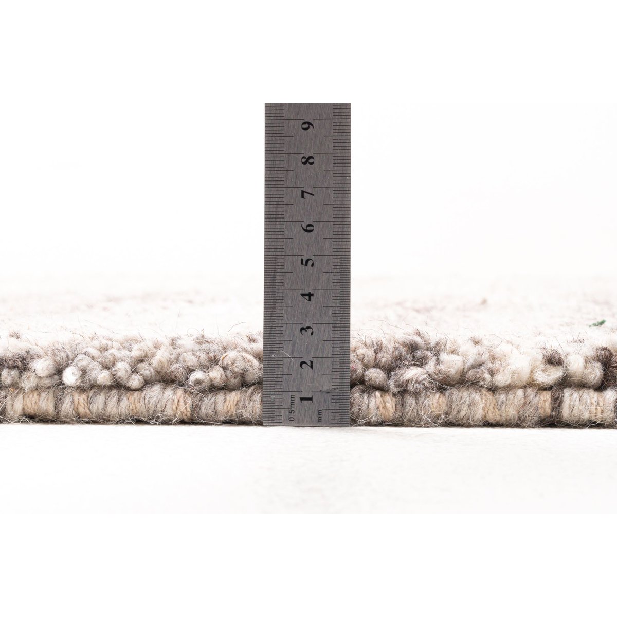 Tapis en laine vierge noué à la main gris, THEKO