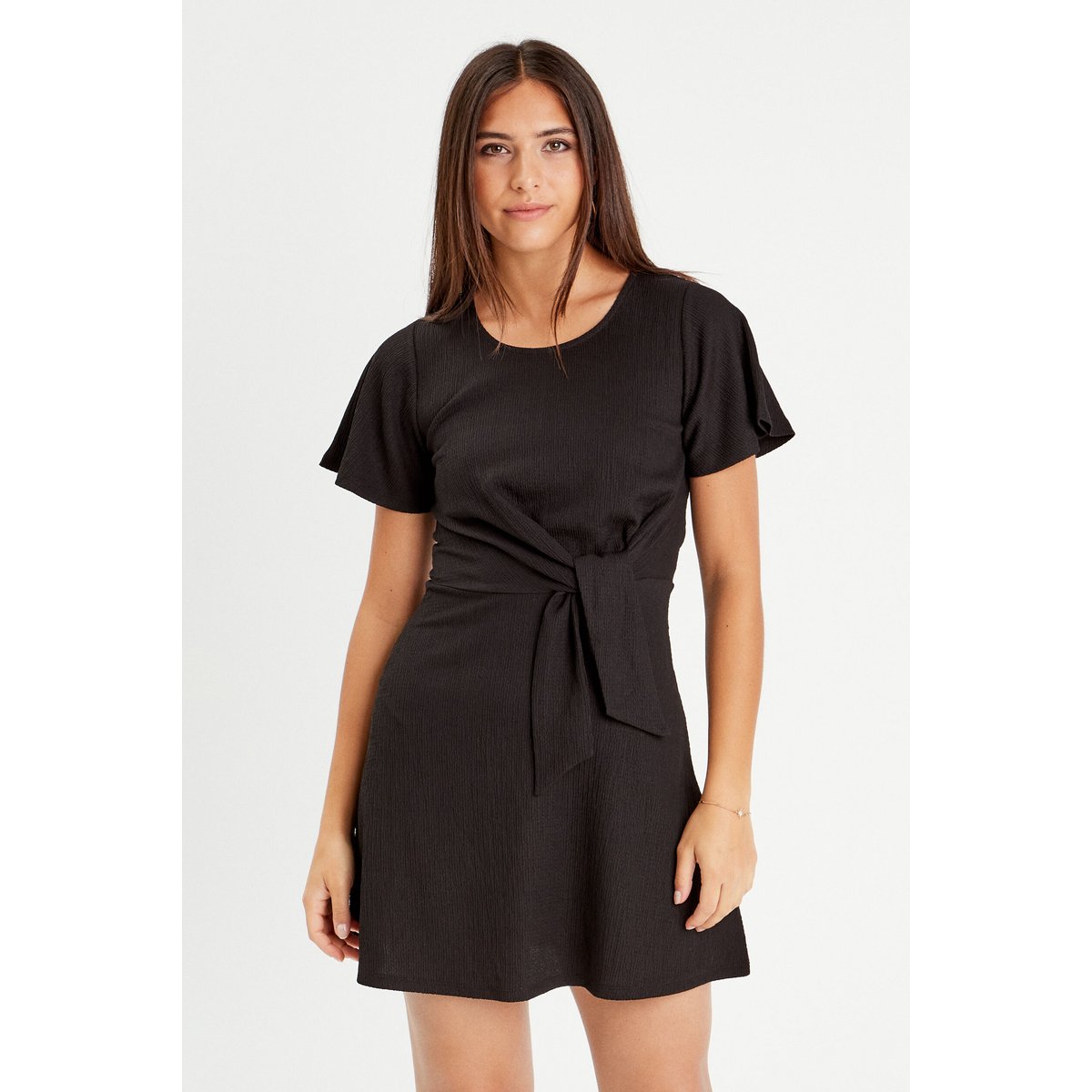 Robe évasée détail noeud noir, CACHE CACHE