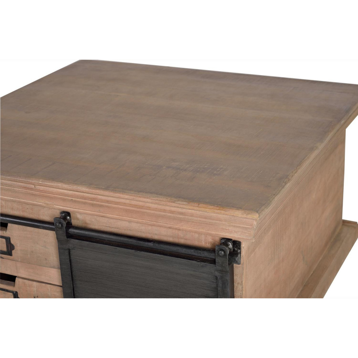 Table basse 4 tiroirs - ILDÉA marron, DECORATION D’AUTREFOIS