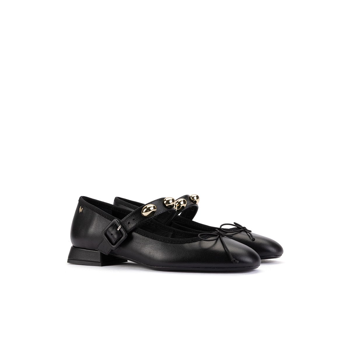Ballerines cuir Quirinale black, MARTINELLI