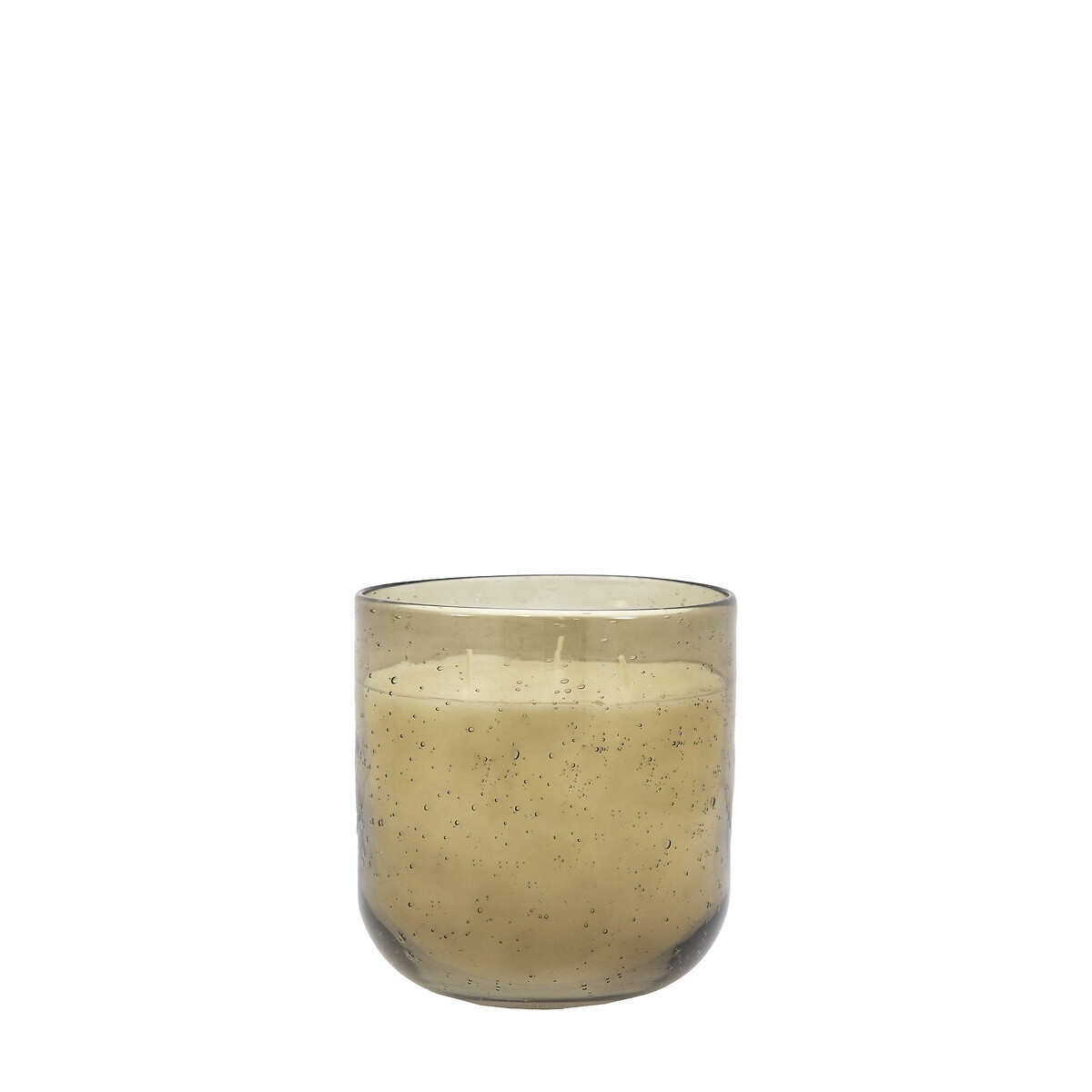 Small Sandalwood & Ceadarwood Green Glass Candle green, ÉDITÉ