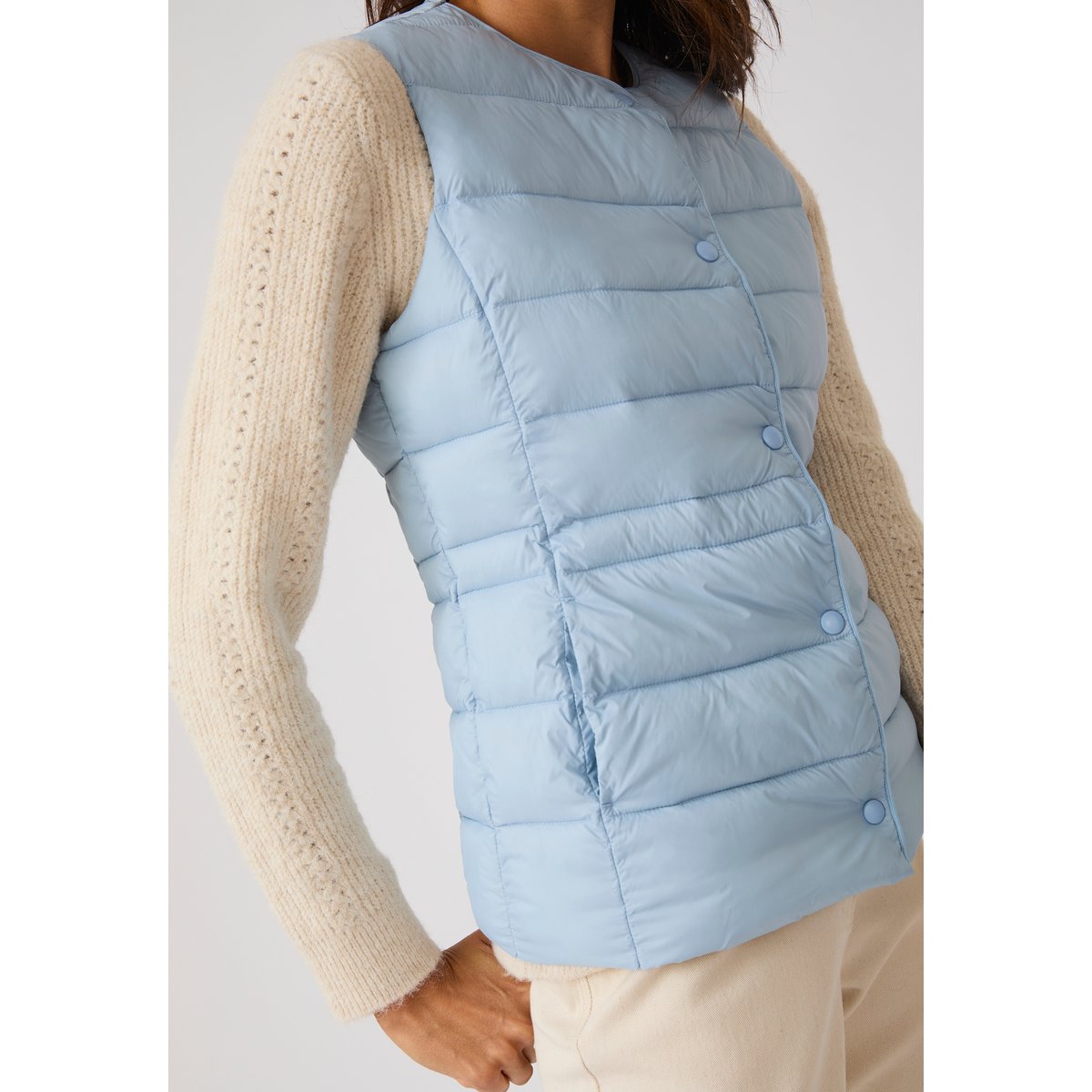 Doudoune sans manches Thermolactyl bleu grisé, DAMART