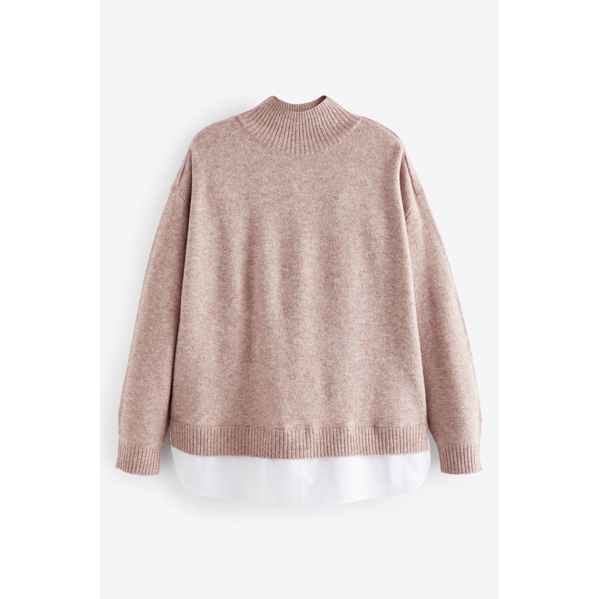 Poncho à col roulé et dos façon chemise oatmeal, NEXT