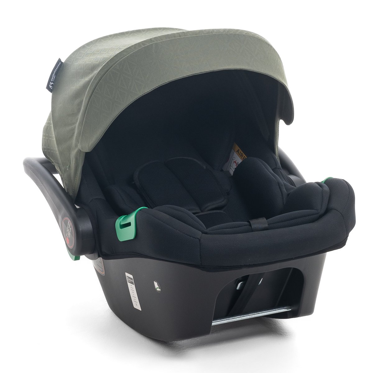 Poussette combinée duo 2 en 1 - siège auto 0+ Lioni – dès la naissance – jusqu’à 22kg - vert couleur unique, BEBELISSIMO J'AIME