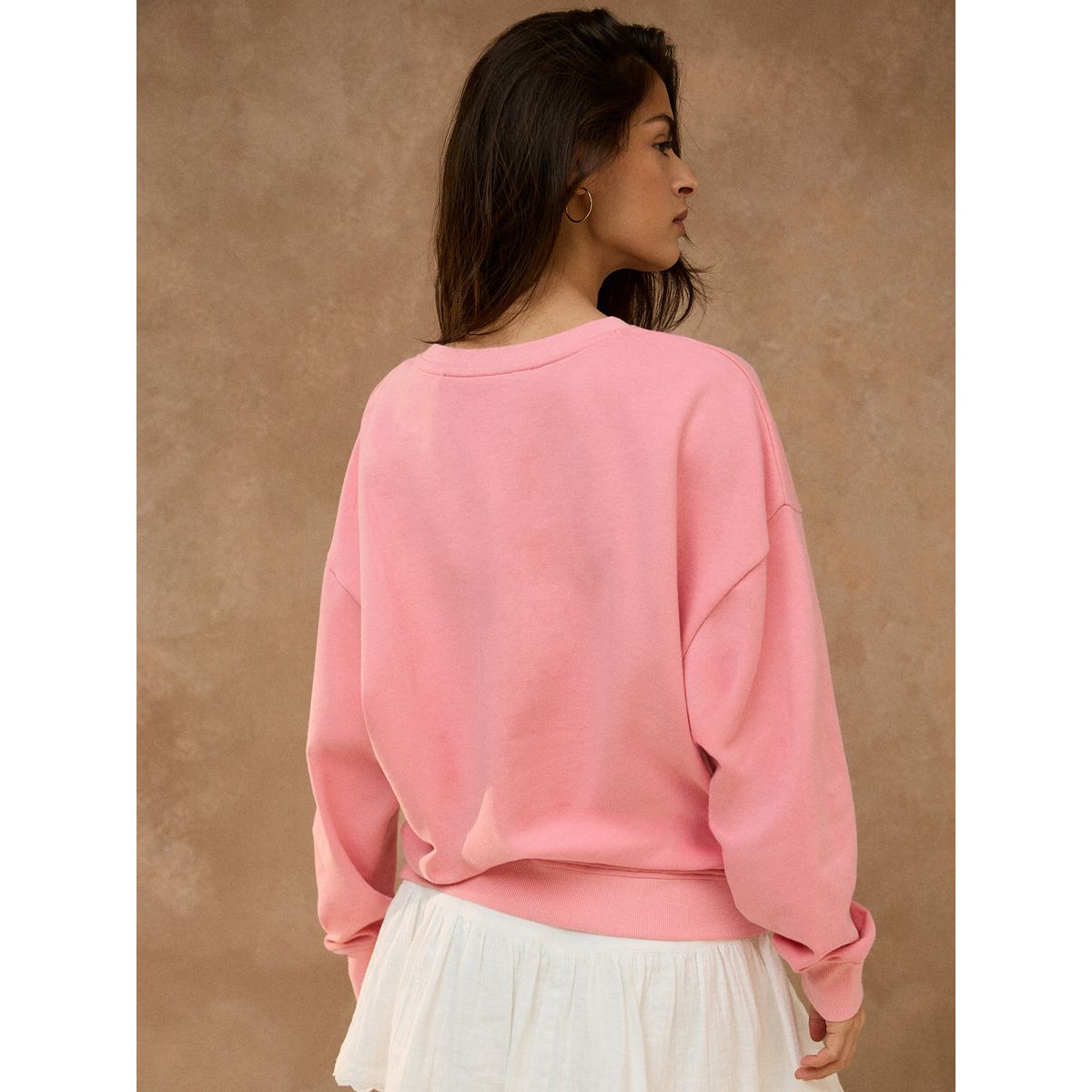 Sweat à imprimé matcha orné de perles rose, NEXT