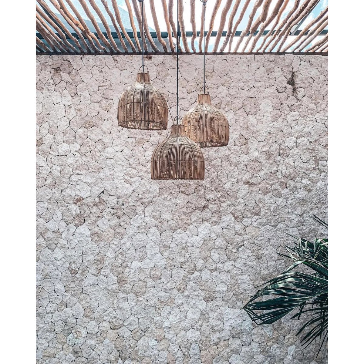 Suspension en rotin LOBSTER TRAP beige, BAZAR BIZAR