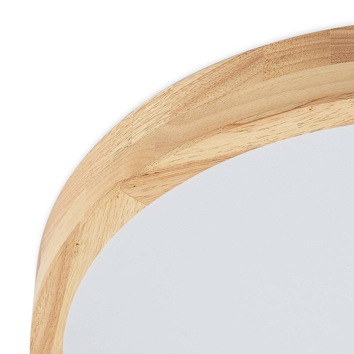 Plafonnier en bois moderneLED, Lanira bois clair, blanc, LINDBY