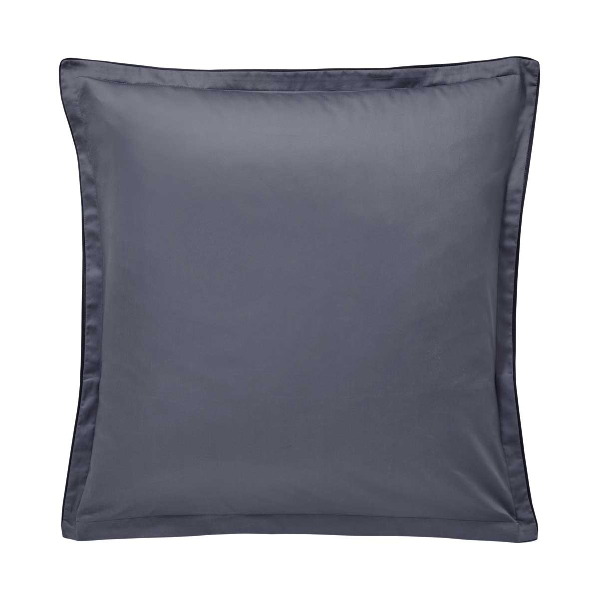 Taie d'oreiller imprimée en satin de coton bio, SHALIMAR bleu marine, ALEXANDRE TURPAULT