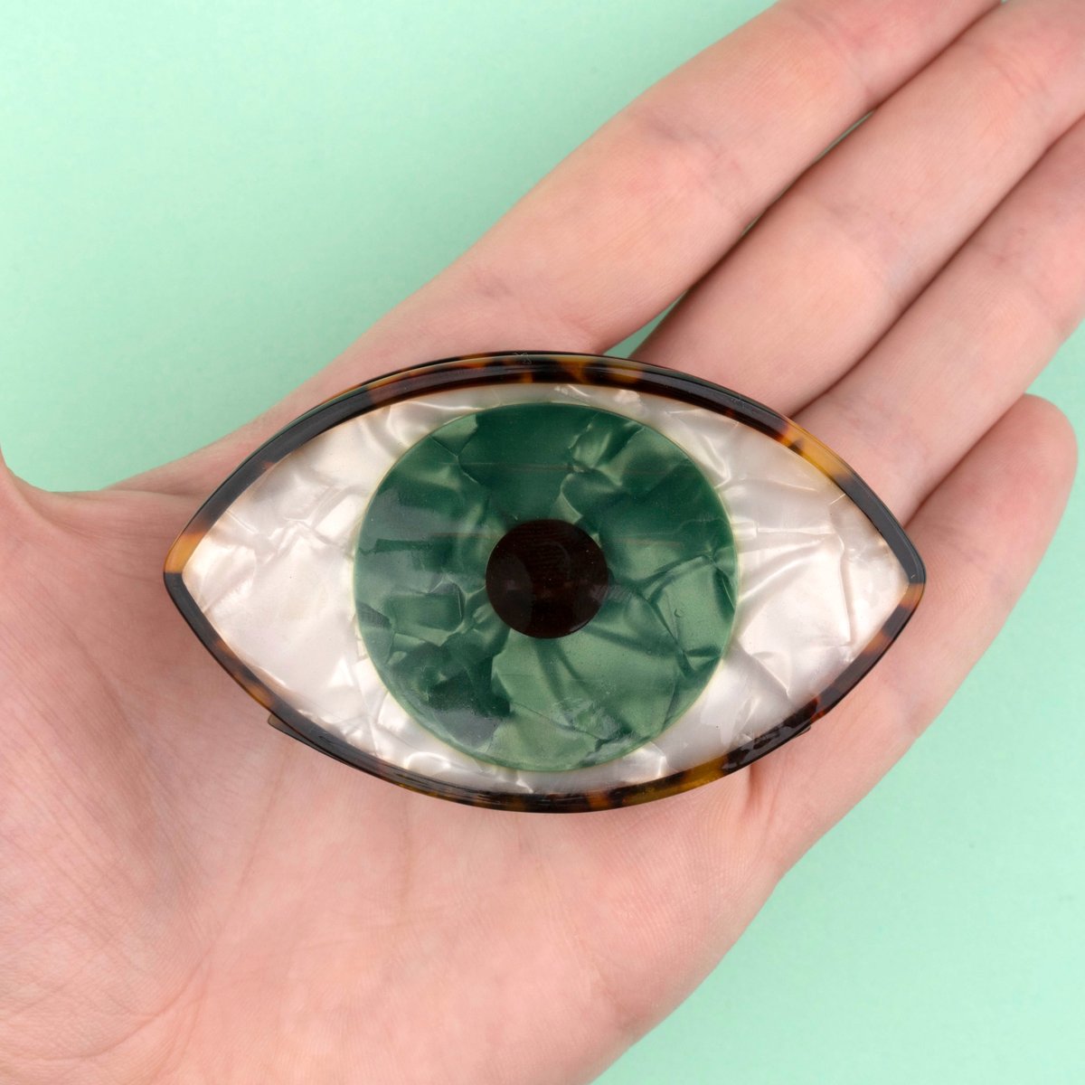 Pince à cheveux Oeil - Vert vert, COUCOU SUZETTE