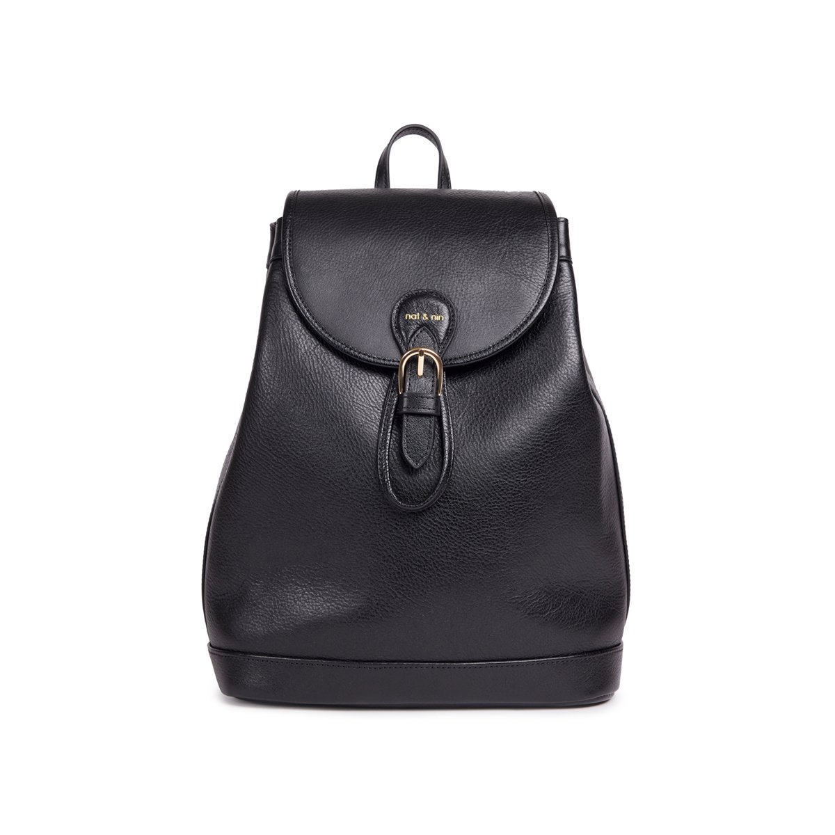 Sac à dos à bretelles réglables en cuir JUDE noir, NAT & NIN